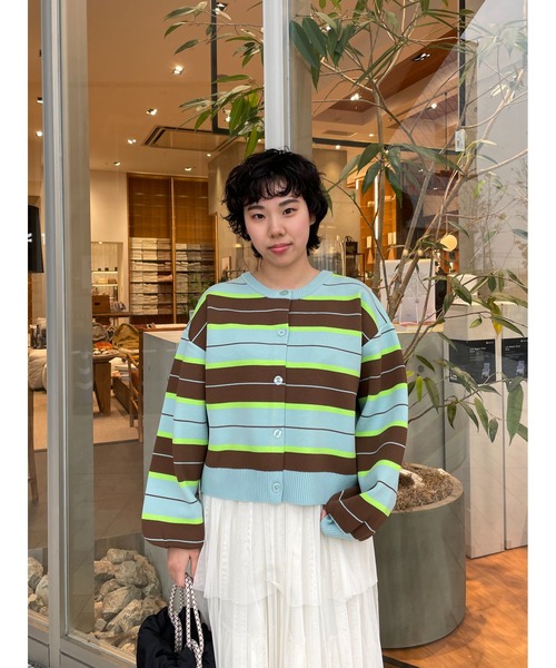 RODEO CROWNS WIDE BOWL（ロデオクラウンズワイドボウル）の「A-LIGHT KNIT アソートカーディガン（カーディガン/ボレロ・レディース・グリーン系その他/ホワイト系その他/ブルー系その他3/アイボリー/チャコールグレー・MEDIUM/SMALL）」の14枚目の写真