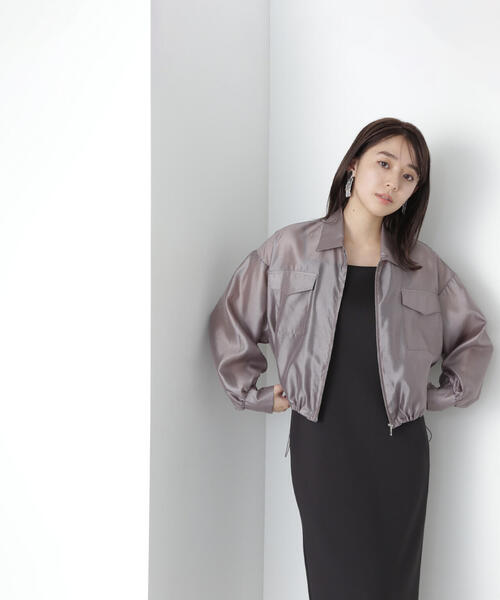 NATURAL BEAUTY BASIC(ナチュラルビューティーベーシック)の「◇【Oggi掲載】ダブルポケットシアーブルゾン(ブルゾン・レディース・チャコールグレー/ブラック/オフホワイト・SMALL/MEDIUM)」の13枚目の写真