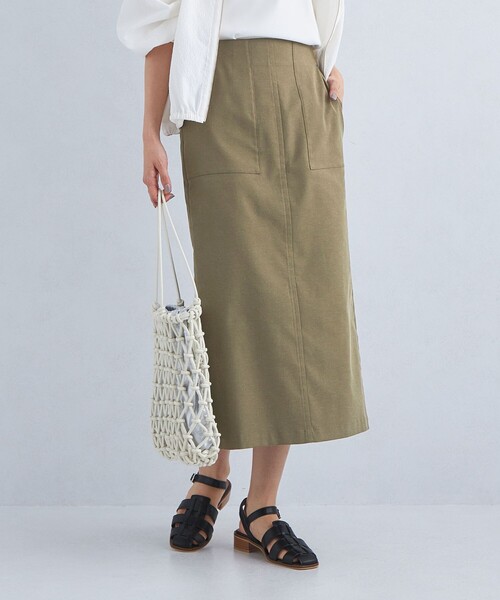 新品❤️CPG スリット入りグリーンスカート green label relaxing（グリーンレーベルリラクシング）の「I