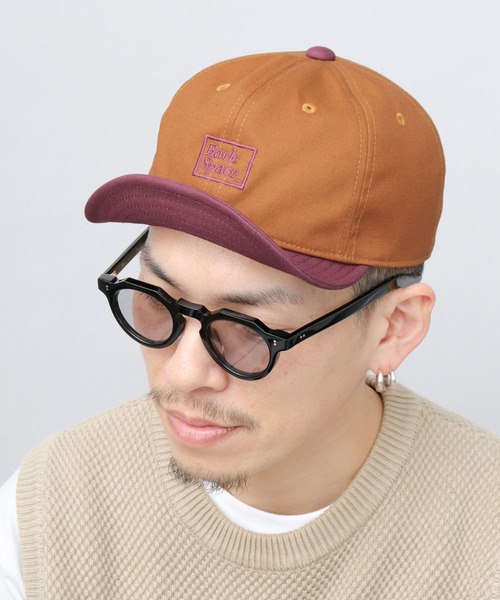 A.M.S.(エーエムエス)の「ロゴ刺繍 バイカラーデザイン アンパイアキャップ(キャップ・メンズ・ブラック/パープル/ネイビー/ブラウン/カーキ・FREE)」の2枚目の写真