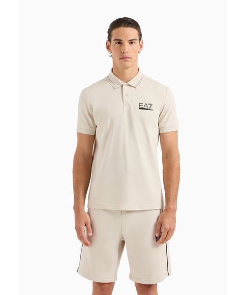 EMPORIO ARMANI EA7（エンポリオアルマーニイーエーセブン）の「【エンポリオ アルマーニ EA7】Golf Club ポロシャツ ストレッチコットンピケ（ポロシャツ・メンズ・ネイビー/ブルー/ベージュ系・LARGE/MEDIUM/SMALL/X-LARGE/X-SMALL/XX-LARGE）」の4枚目の写真