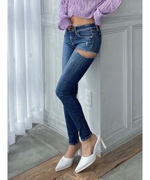 GYDA | J/W SIDE RIPPED スキニーデニムPT(デニムパンツ)