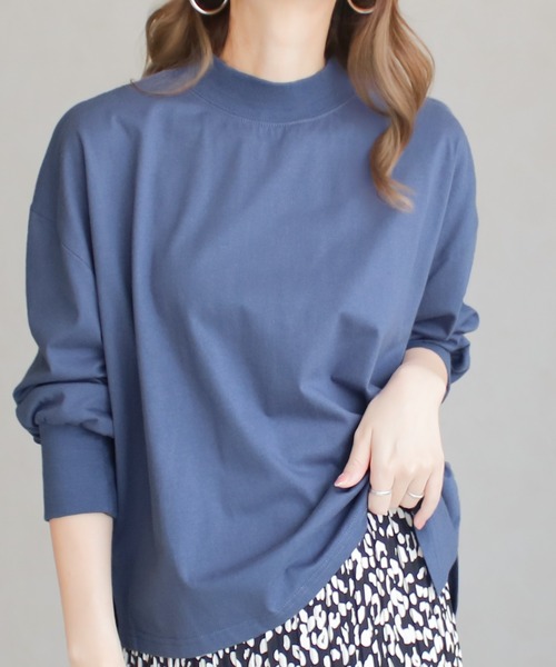 Social GIRL（ソーシャルガール）の「ハイネックボリューム袖ロンT（Tシャツ/カットソー・レディース・アイボリー/ブラック/オフホワイト/グレイッシュベージュ/ブルー/ホワイト系その他/ブラック系その他/ホワイト・FREE）」の8枚目の写真