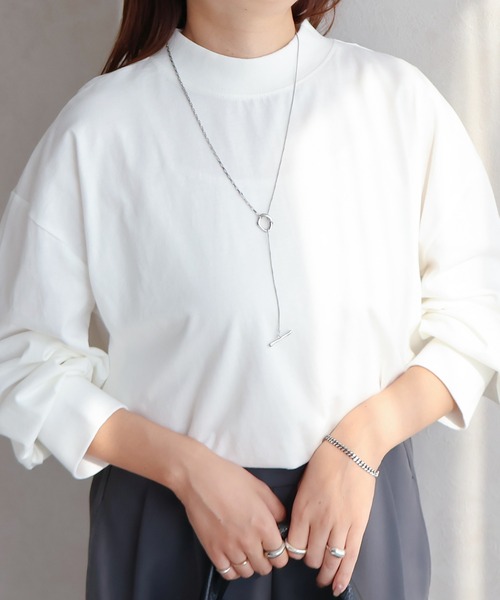 Social GIRL（ソーシャルガール）の「ハイネックボリューム袖ロンT（Tシャツ/カットソー・レディース・アイボリー/ブラック/オフホワイト/グレイッシュベージュ/ブルー/ホワイト系その他/ブラック系その他/ホワイト・FREE）」の20枚目の写真