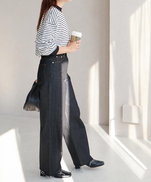 Social GIRL（ソーシャルガール）の「ハイネックボリューム袖ロンT（Tシャツ/カットソー・レディース・アイボリー/ブラック/オフホワイト/グレイッシュベージュ/ブルー/ホワイト系その他/ブラック系その他/ホワイト・FREE）」の14枚目の写真