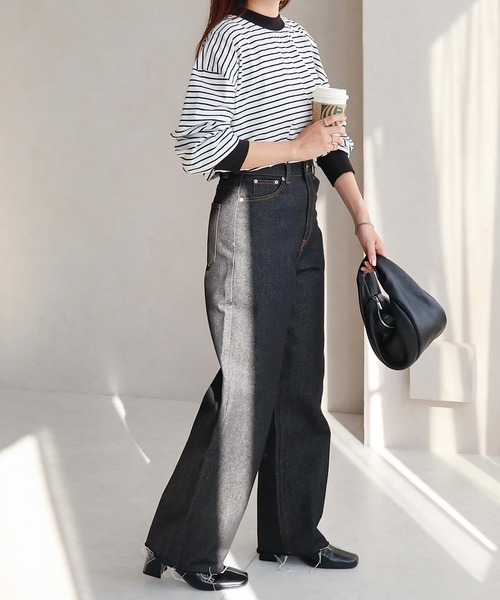 Social GIRL（ソーシャルガール）の「ハイネックボリューム袖ロンT（Tシャツ/カットソー・レディース・アイボリー/ブラック/オフホワイト/グレイッシュベージュ/ブルー/ホワイト系その他/ブラック系その他/ホワイト・FREE）」の16枚目の写真