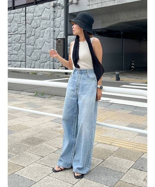 Ungrid（アングリッド）の「メランジボディースーツ（タンクトップ・レディース・アイボリー/チャコールグレー・FREE）」の12枚目の写真