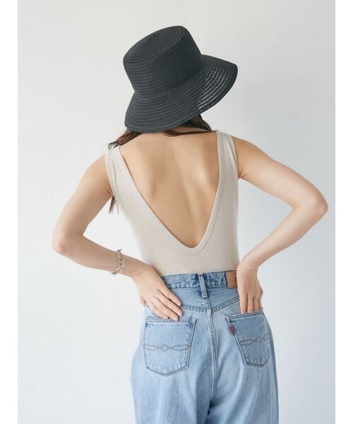 Ungrid（アングリッド）の「メランジボディースーツ（タンクトップ・レディース・アイボリー/チャコールグレー・FREE）」の21枚目の写真