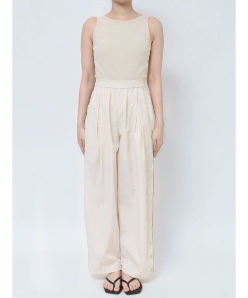 Ungrid（アングリッド）の「メランジボディースーツ（タンクトップ・レディース・アイボリー/チャコールグレー・FREE）」の3枚目の写真