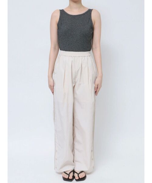 Ungrid（アングリッド）の「メランジボディースーツ（タンクトップ・レディース・アイボリー/チャコールグレー・FREE）」の4枚目の写真