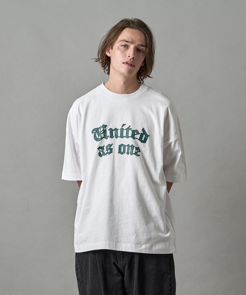 セール】ドロップショルダープリントTシャツ(United)（Tシャツ