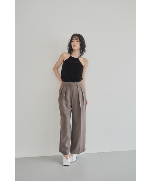 Abor(アボア)の「【Abor】Velours Halter Cami/ベロアホルターキャミ(キャミソール・レディース・ブルーグレー/ブラック/グレー/ベージュ・FREE)」の21枚目の写真