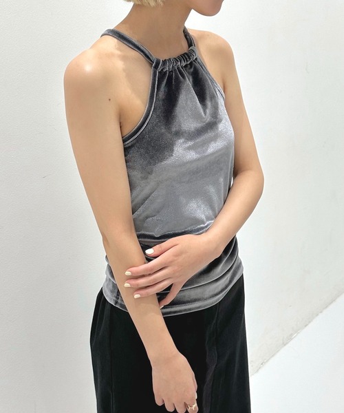 オッズオン ファー付きキャミソール ホルターネック 背中ベロア ホルターネックカップ付きキャミソール – LILA & CITTA ONLINE SHOP