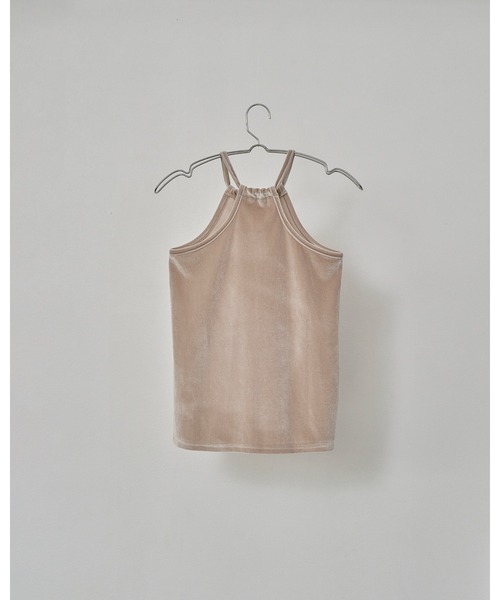 Abor(アボア)の「【Abor】Velours Halter Cami/ベロアホルターキャミ(キャミソール・レディース・ブルーグレー/ブラック/グレー/ベージュ・FREE)」の10枚目の写真