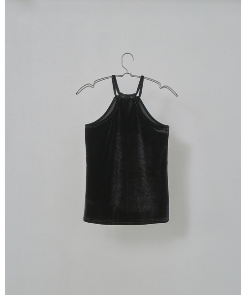 Abor(アボア)の「【Abor】Velours Halter Cami/ベロアホルターキャミ(キャミソール・レディース・ブルーグレー/ブラック/グレー/ベージュ・FREE)」の13枚目の写真