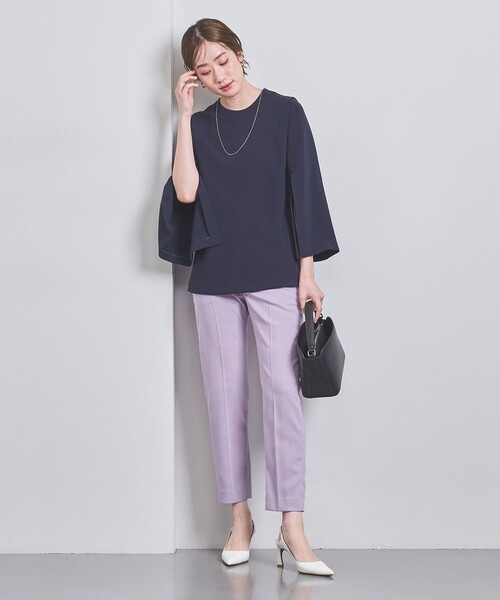 UNITED ARROWS(ユナイテッドアローズ)の「テーパード スリムパンツ(スラックス・レディース・グレー/ライラック/ネイビー・34/36/38/40)」の5枚目の写真