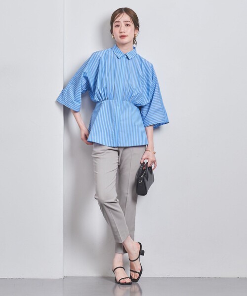 UNITED ARROWS(ユナイテッドアローズ)の「テーパード スリムパンツ(スラックス・レディース・グレー/ライラック/ネイビー・34/36/38/40)」の8枚目の写真