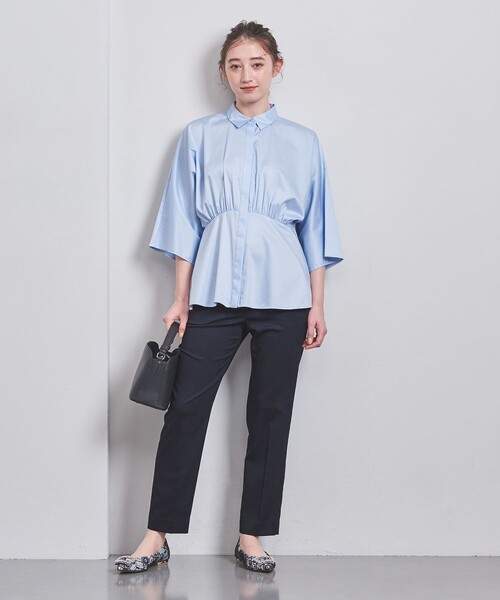 UNITED ARROWS(ユナイテッドアローズ)の「テーパード スリムパンツ(スラックス・レディース・グレー/ライラック/ネイビー・34/36/38/40)」の11枚目の写真