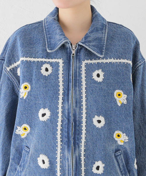 JOINT WORKS（ジョイントワークス）の「【NOMA t.d. / ノーマティーディー】.Bandana Hand Embroidery Jacket（デニムジャケット・レディース・ブルー系その他・3）」の6枚目の写真