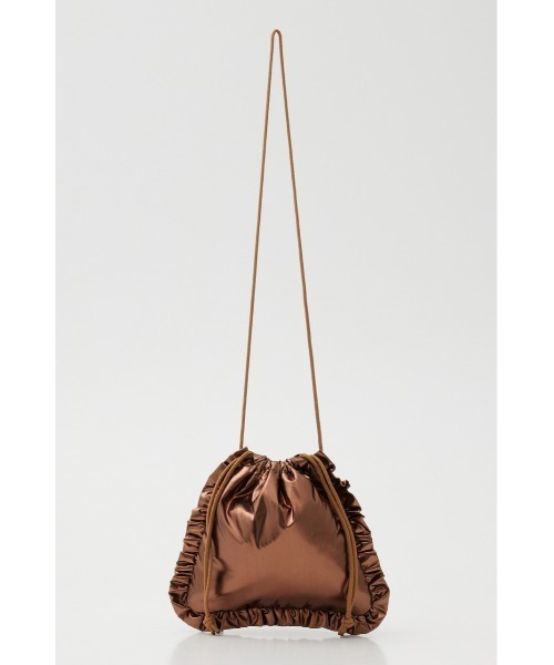 RODEO CROWNS WIDE BOWL（ロデオクラウンズワイドボウル）の「メタリックフリルショルダーバッグ（ショルダーバッグ・レディース・シルバー/ブラウン/ライトブラック・FREE）」の4枚目の写真