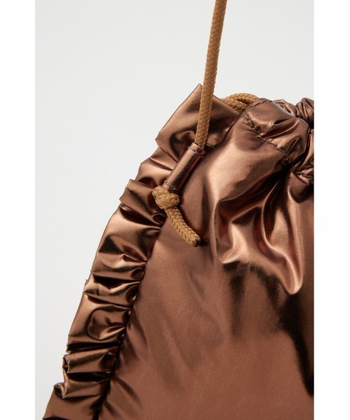 RODEO CROWNS WIDE BOWL（ロデオクラウンズワイドボウル）の「メタリックフリルショルダーバッグ（ショルダーバッグ・レディース・シルバー/ブラウン/ライトブラック・FREE）」の8枚目の写真