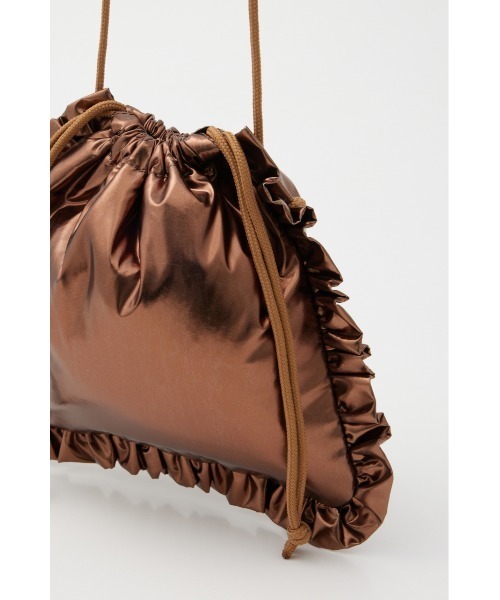 RODEO CROWNS WIDE BOWL（ロデオクラウンズワイドボウル）の「メタリックフリルショルダーバッグ（ショルダーバッグ・レディース・シルバー/ブラウン/ライトブラック・FREE）」の9枚目の写真