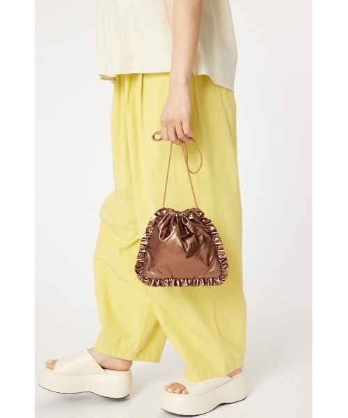 RODEO CROWNS WIDE BOWL（ロデオクラウンズワイドボウル）の「メタリックフリルショルダーバッグ（ショルダーバッグ・レディース・シルバー/ブラウン/ライトブラック・FREE）」の12枚目の写真