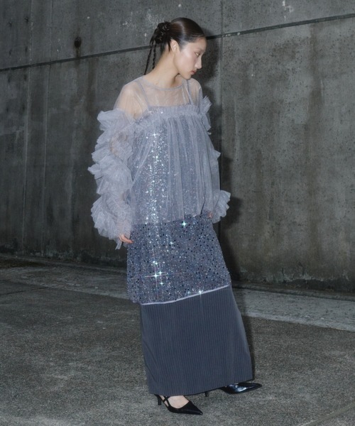 スーツ・フォーマル・ドレス decorative tulle tops ANDRESD ドレス デコラティブチュールトップス / decorative