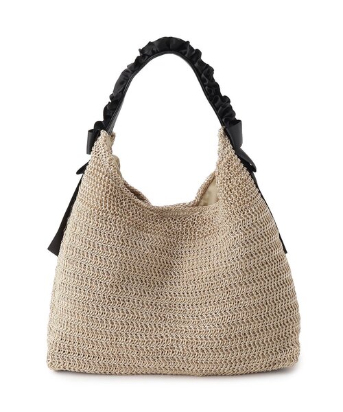 トートバッグ バッグ ニットフリルバッグ レディース ハンドバッグ ニットバッグ デザイン 韓国ファッション レディース
