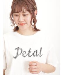 Samansa Mos2 | ロゴ刺繍Tシャツ(Tシャツ/カットソー)