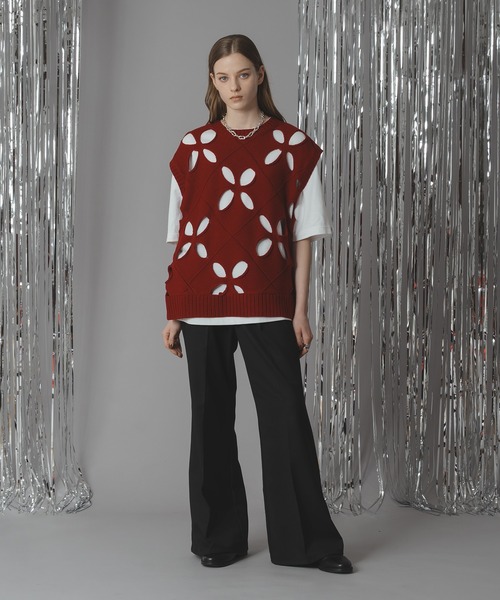 selle glant（セレグランテ）の「FLOWER HOLE SUMMER KNIT VEST