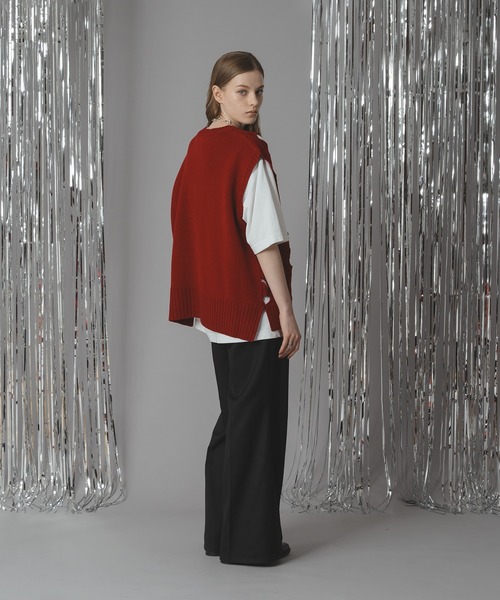 selle glant(セレグランテ)の「FLOWER HOLE SUMMER KNIT VEST/フラワーホールサマーニットベスト(ベスト・メンズ・ブラック/ボルドー・SMALL/MEDIUM/LARGE)」の7枚目の写真