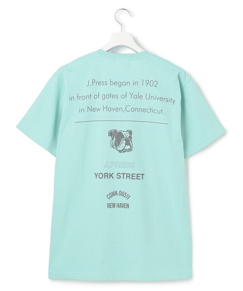 J.PRESS YORK STREET(ジェイプレスヨークストリート)の「【UNISEX】フロント&バックプリント Tシャツ(Tシャツ/カットソー・メンズ・ホワイト系/グレー系/ピーコックグリーン系・SMALL/MEDIUM/LARGE)」の4枚目の写真