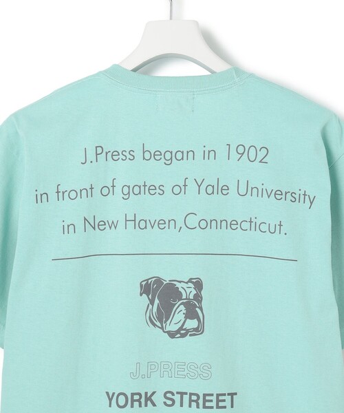 J.PRESS YORK STREET(ジェイプレスヨークストリート)の「【UNISEX】フロント&バックプリント Tシャツ(Tシャツ/カットソー・メンズ・ホワイト系/グレー系/ピーコックグリーン系・SMALL/MEDIUM/LARGE)」の6枚目の写真