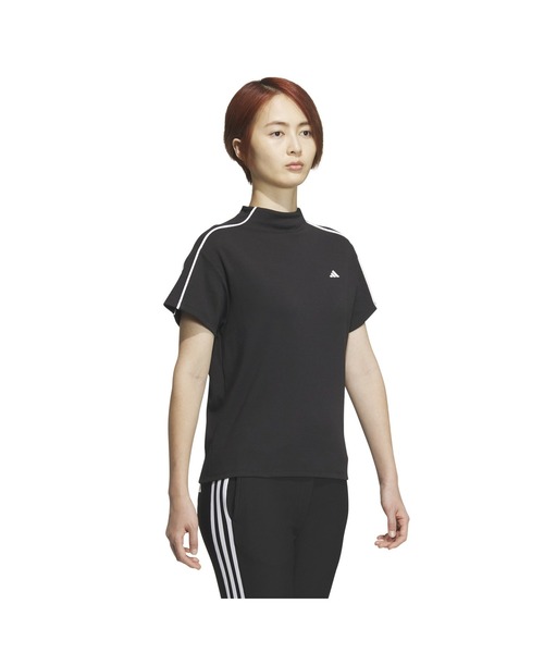 adidas（アディダス）の「アディダス adidas BOXシルエットドライモック（Tシャツ/カットソー・レディース・ホワイト/パープル/ブラック・L/M）」の5枚目の写真