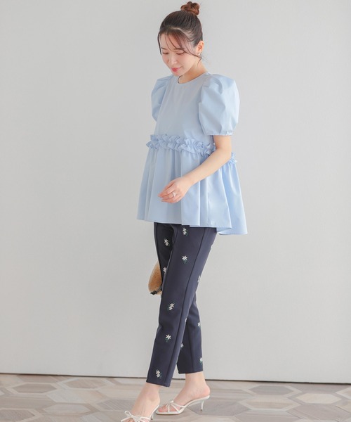 fitmore ☆オンライン人気完売品☆ バックリボン切り替えフリルブラウス バックリボン切り替えフリルブラウス（シャツ/ブラウス）｜Fit