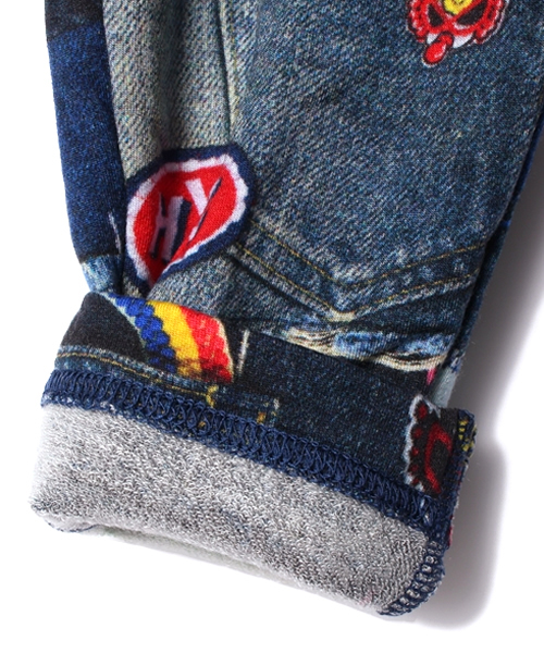 HYSTERIC MINI（ヒステリックミニ）の「BABY Pasted cloth is this “LIKE A DENIM”(10分丈)（その他パンツ・キッズ・インディゴブルー・80/90）」の2枚目の写真