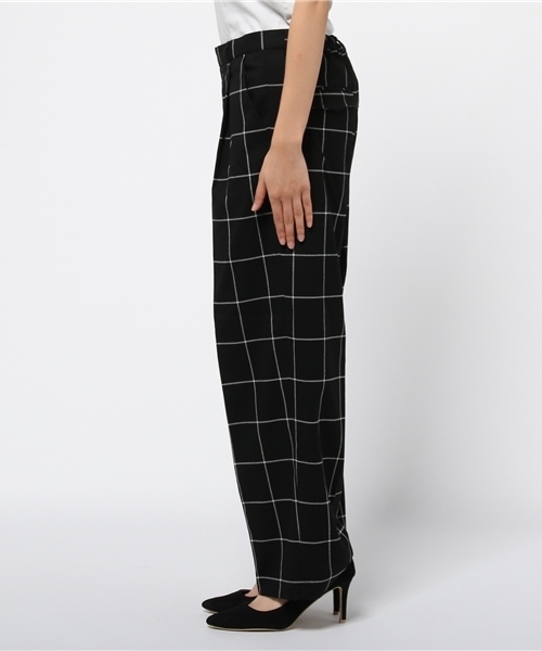 SEVENDAYS=SUNDAY(セブンデイズサンデイ)の「チェック柄 ワイドパンツ(その他パンツ・レディース・ブラック/ホワイト・MEDIUM/LARGE)」の4枚目の写真