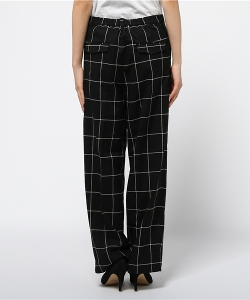 SEVENDAYS=SUNDAY(セブンデイズサンデイ)の「チェック柄 ワイドパンツ(その他パンツ・レディース・ブラック/ホワイト・MEDIUM/LARGE)」の5枚目の写真