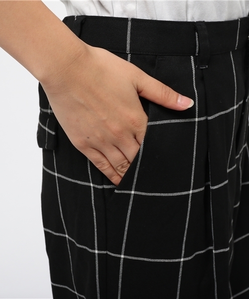SEVENDAYS=SUNDAY(セブンデイズサンデイ)の「チェック柄 ワイドパンツ(その他パンツ・レディース・ブラック/ホワイト・MEDIUM/LARGE)」の8枚目の写真