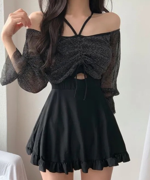 セール】2WAY シアー ドッキング シャーリング スイム