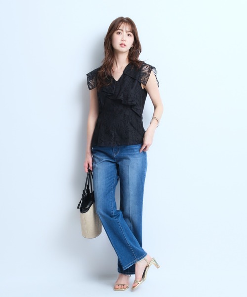 JUSGLITTY（ジャスグリッティー）の「ラッフルセーラーカラーブラウス（シャツ/ブラウス・レディース・ブラック・2/1）」の13枚目の写真