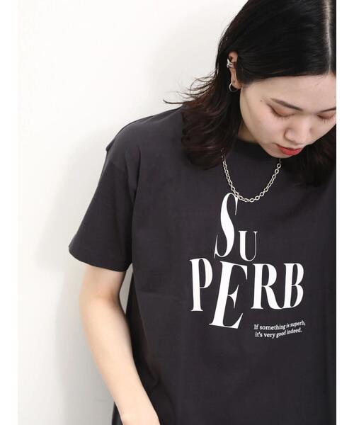 Samansa Mos2 blue(サマンサモスモスブルー)の「プリントTシャツ(Tシャツ/カットソー・レディース・オフホワイト/チャコールグレー/ブルー/イエロー/シルバーグレー・F)」の19枚目の写真