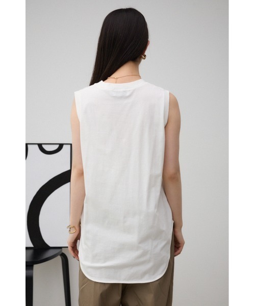 AZUL by moussy（アズールバイマウジー）の「ベーシッククルーネックタンクトップ（タンクトップ・レディース・グレー/オフホワイト/ブラック・FREE）」の10枚目の写真