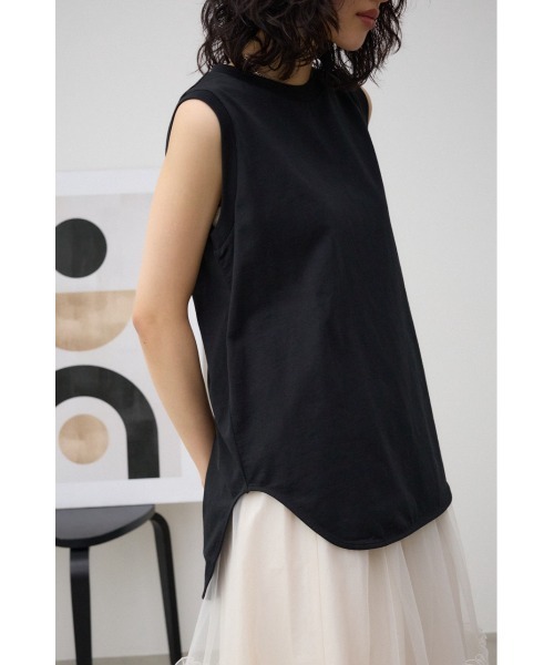 AZUL by moussy（アズールバイマウジー）の「ベーシッククルーネックタンクトップ（タンクトップ・レディース・グレー/オフホワイト/ブラック・FREE）」の16枚目の写真