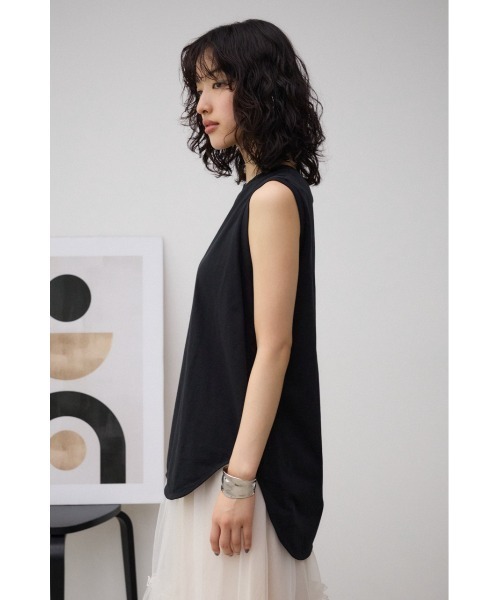 AZUL by moussy（アズールバイマウジー）の「ベーシッククルーネックタンクトップ（タンクトップ・レディース・グレー/オフホワイト/ブラック・FREE）」の19枚目の写真