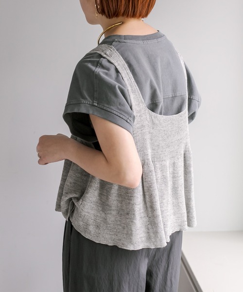 PUAL CE CIN（ピュアルセシン）の「ニットフレアビスチェ（ベスト・レディース・アイボリー/ブラック/グレー・FREE）」の21枚目の写真