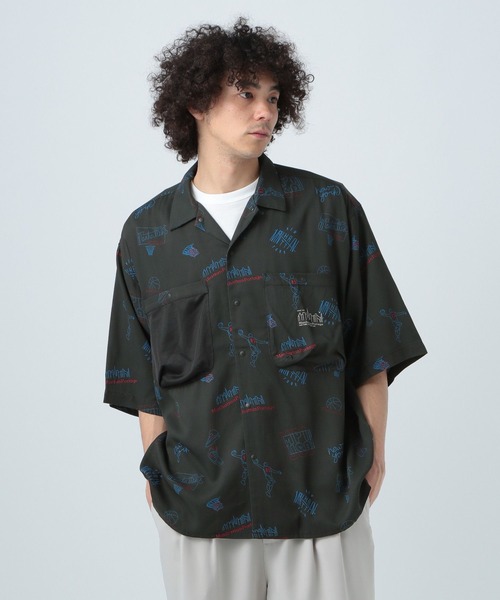 Manhattan Portage(マンハッタンポーテージ)の「【Manhattan Portage(マンハッタンポーテージ)】アロハシャツ(シャツ/ブラウス・メンズ・ベージュ/ブラック・MEDIUM/LARGE)」の1枚目の写真