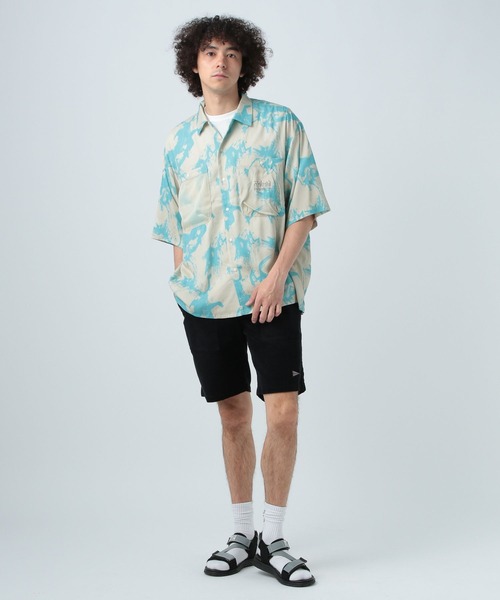 Manhattan Portage(マンハッタンポーテージ)の「【Manhattan Portage(マンハッタンポーテージ)】アロハシャツ(シャツ/ブラウス・メンズ・ベージュ/ブラック・MEDIUM/LARGE)」の4枚目の写真