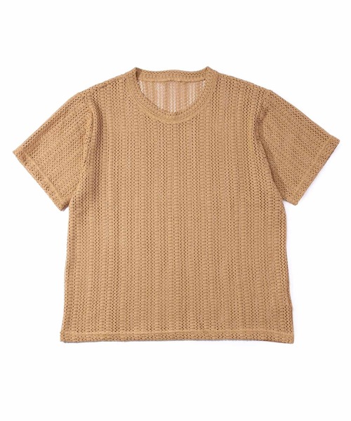 Noen（ノエン）の「シースルーメッシュオーバートップス（ニット/セーター・メンズ・ホワイト/ベージュ・LARGE/MEDIUM）」の2枚目の写真